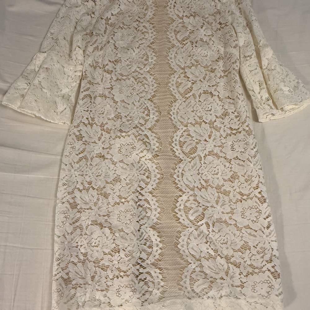 Danny & Nicole Cream Lace Dress